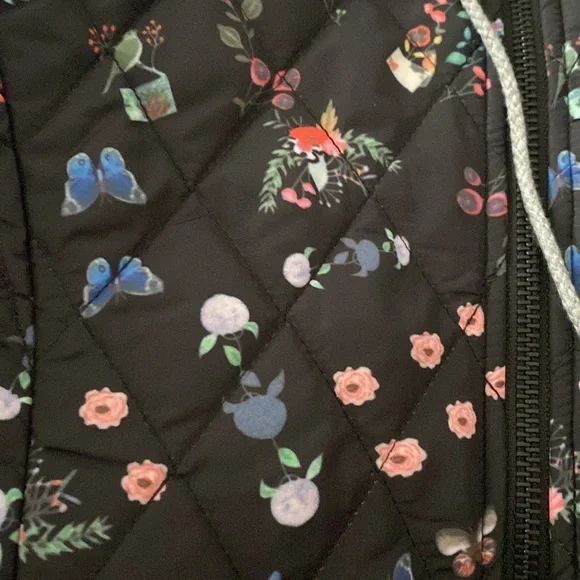 NWT DREW Rebecca Butterfly Print Zip Front Hooded Jacket 🖤🦋🖤